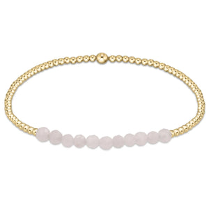 gold bliss 2mm bead bracelet - moonstone