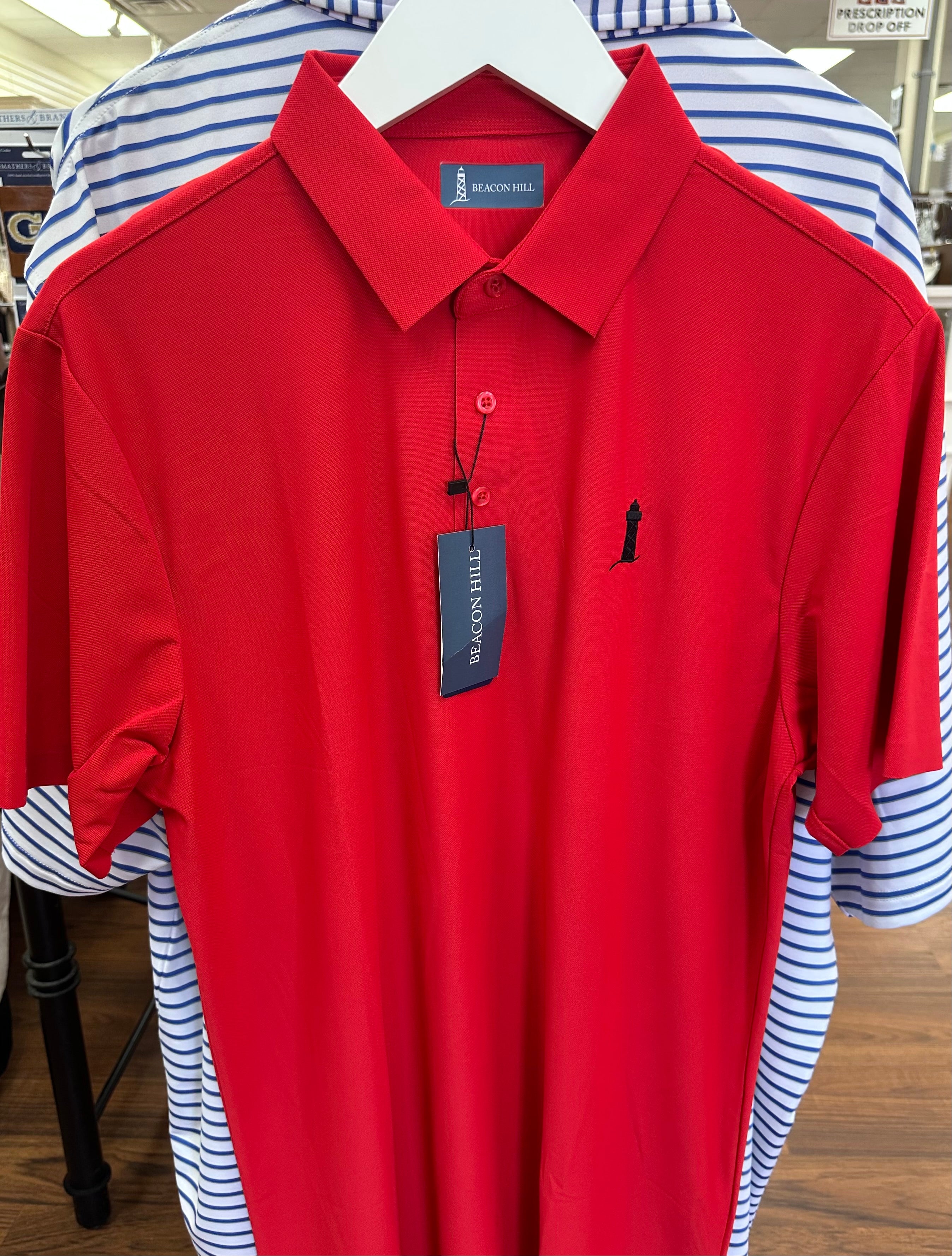 Beacon Hill Red Short Sleeve Polo