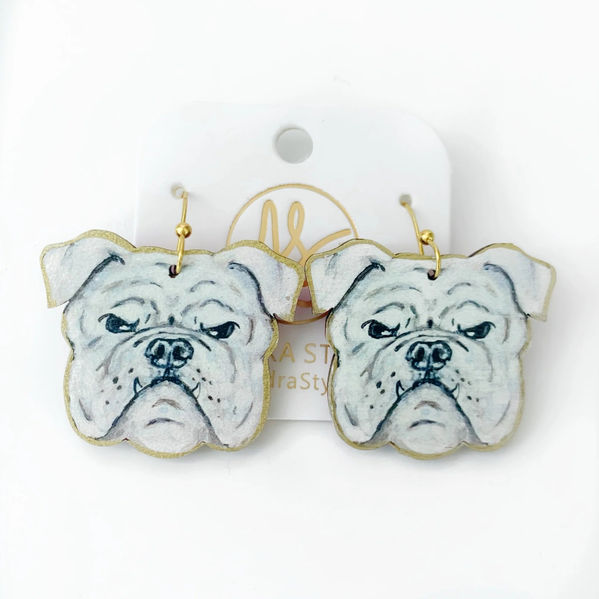 Bulldog Dangle Earrings