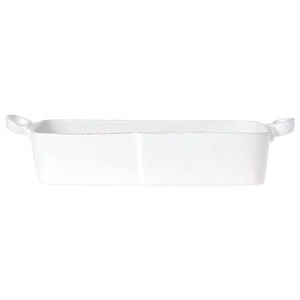 Vietri Lastra White Rectangular Baker