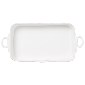 Vietri Lastra White Rectangular Baker