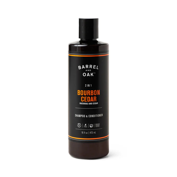 2-IN-1 Shampoo & Conditioner - Bourbon Cedar 16 Oz