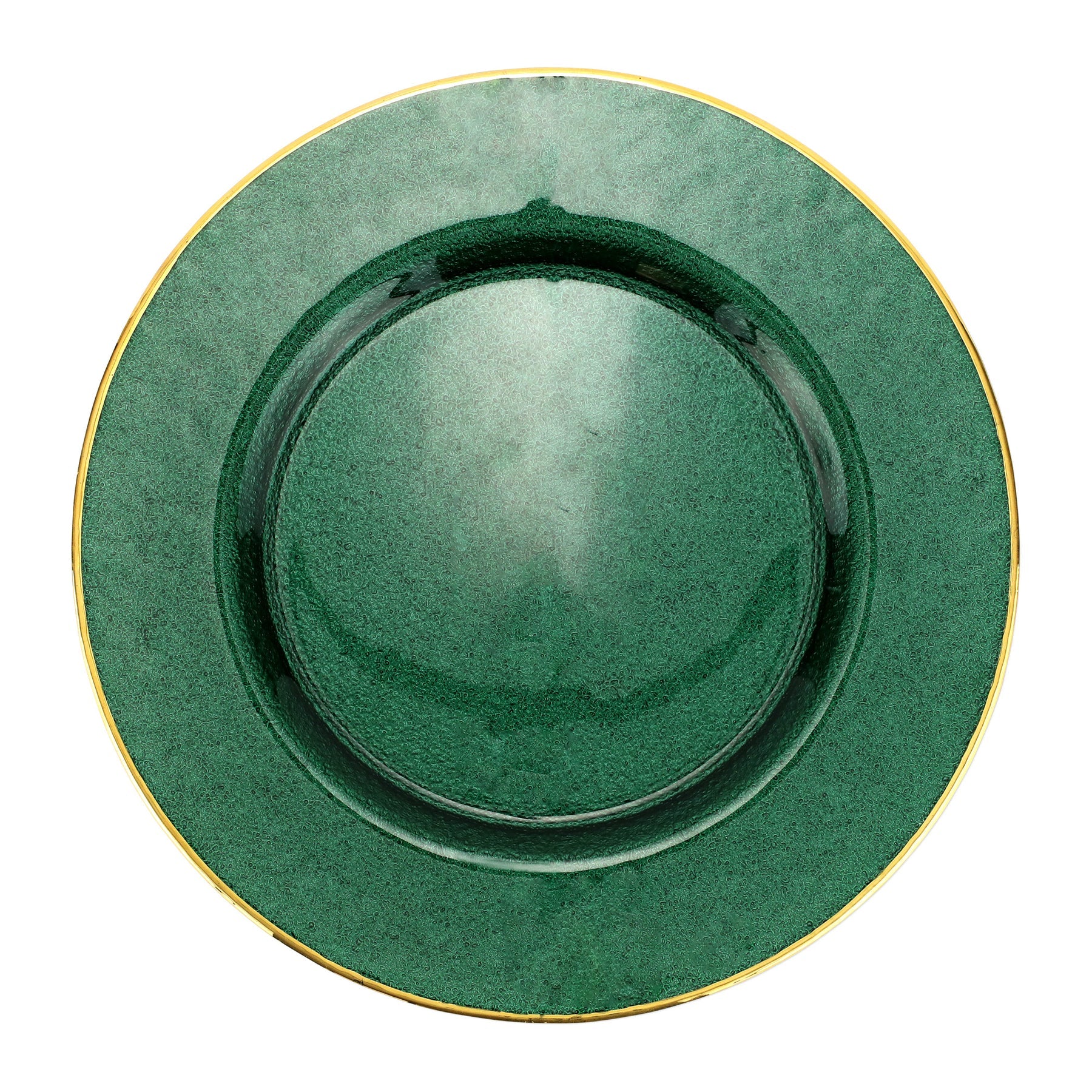 Vietri Metallic Glass Emerald Service Plate/Charger