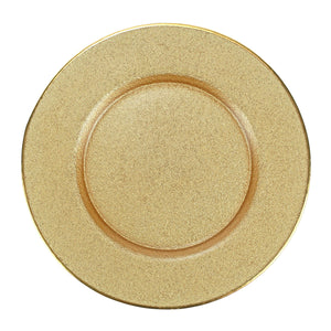 Vietri Metallic Glass Gold Service Plate/Charger