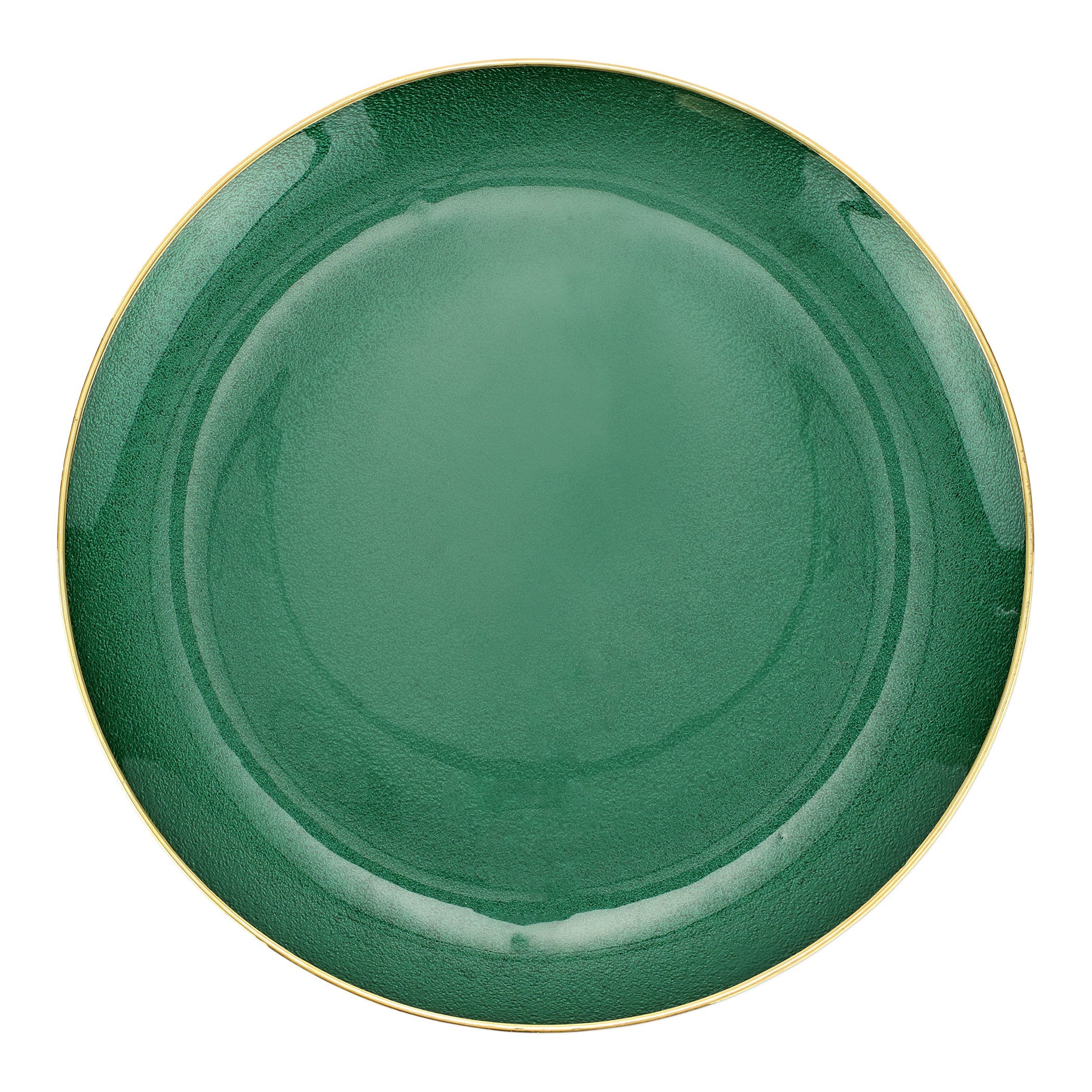Vietri Metallic Glass Emerald Platter