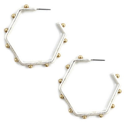 Nina Gold and Silver Earrings