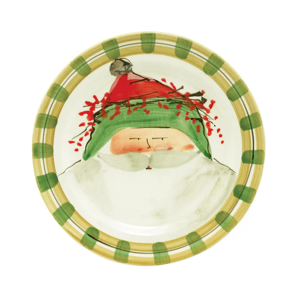 Old St. Nick Green Hat Salad Plate | Vietri