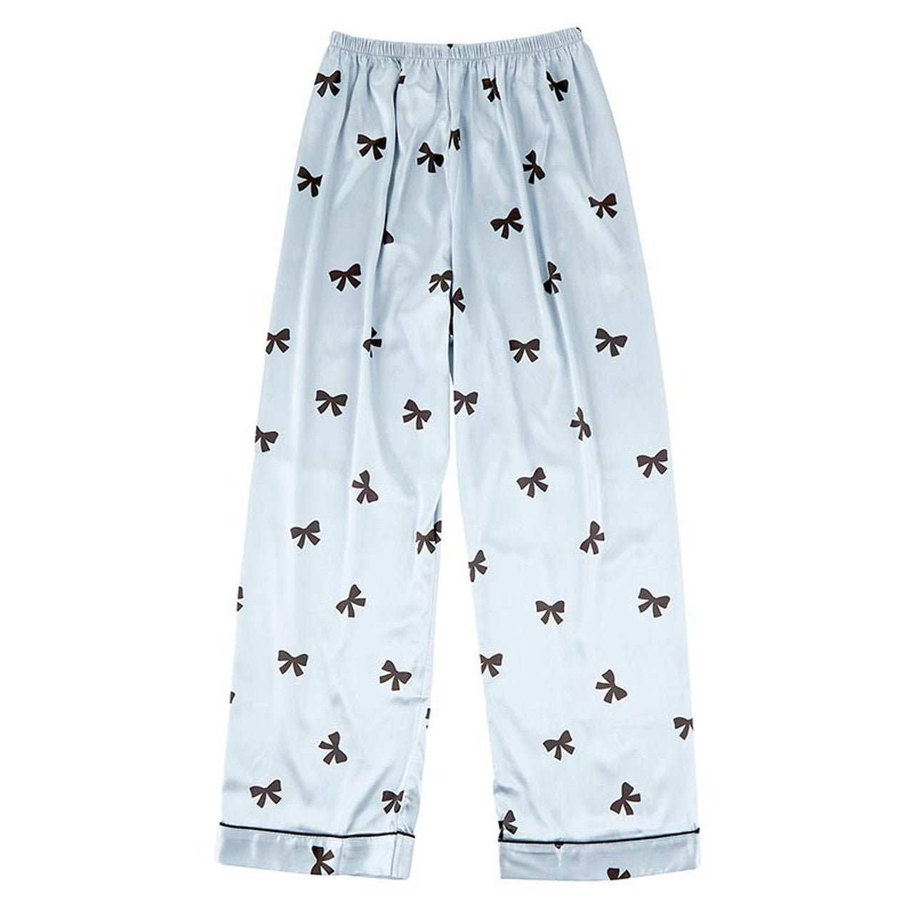 Black Bow Blue Satin PJ Set |  Bella Sleep + Spa