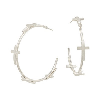 Paul Silver Hoop Earrings