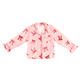 Satin Long Sleeve Ruffle PJ Set - Striped Bows | Bella Sleep + Spa