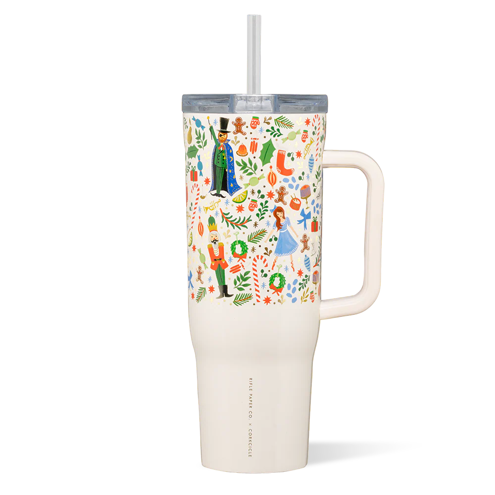 Holiday Cruiser Tumbler with Straw | Corkcicle + Rifle Paper