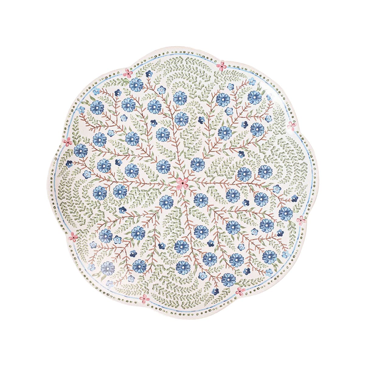 Villa Seville  Scalloped Dessert/Salad Plate - Chambray