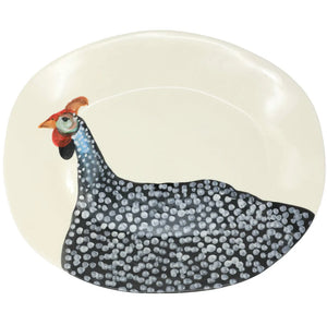 Wildlife Guinea Hen Oval Platter