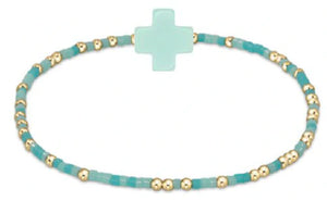 egirl hope unwritten signature cross bracelet- mint to be