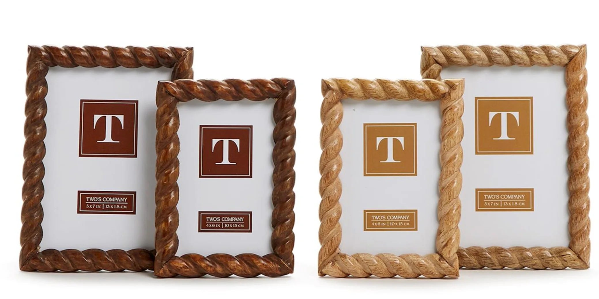 Hand Carved Twist Picture Frame