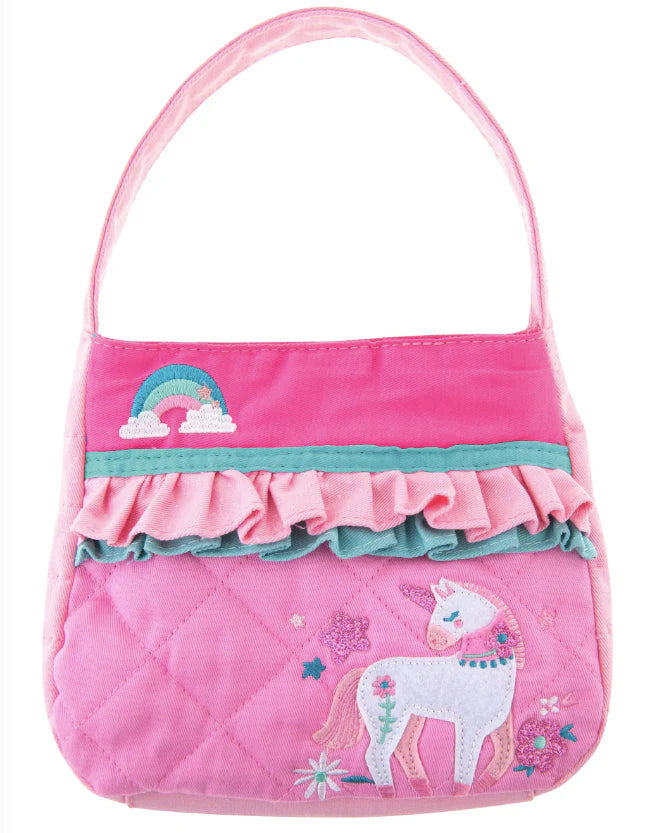 Quilted Purse - Pink Unicorn