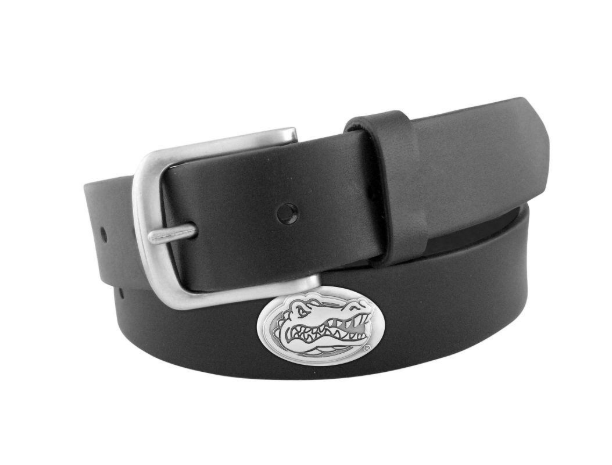 Florida Gators Men's Black Leather Concho Belt