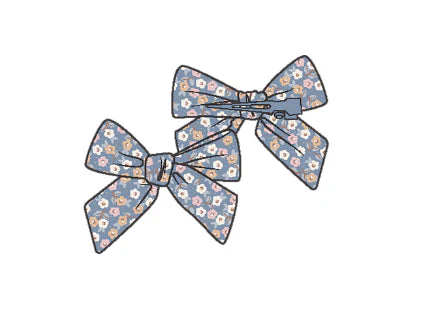 Country Calico | Bow Clips 2 Pack | Angel Dear
