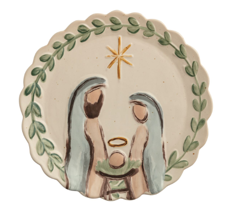Nativity Round Platter | Mudpie
