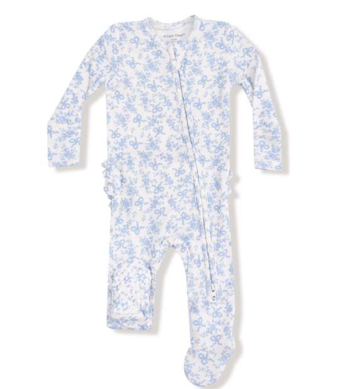 2 Way Zipper Ruffle Back Footie Romi Floral