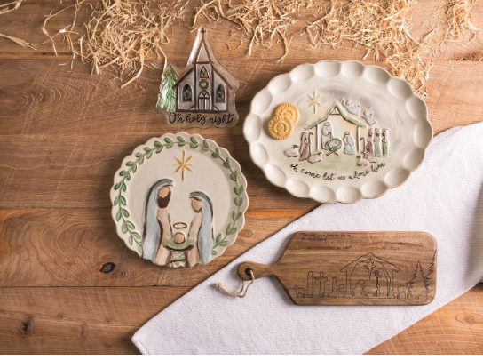 Nativity Round Platter | Mudpie
