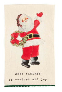 Wreath Santa Hand Towel