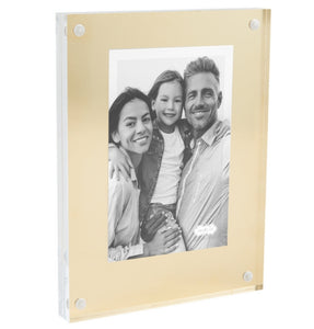 Large Brass Acrylic Frame