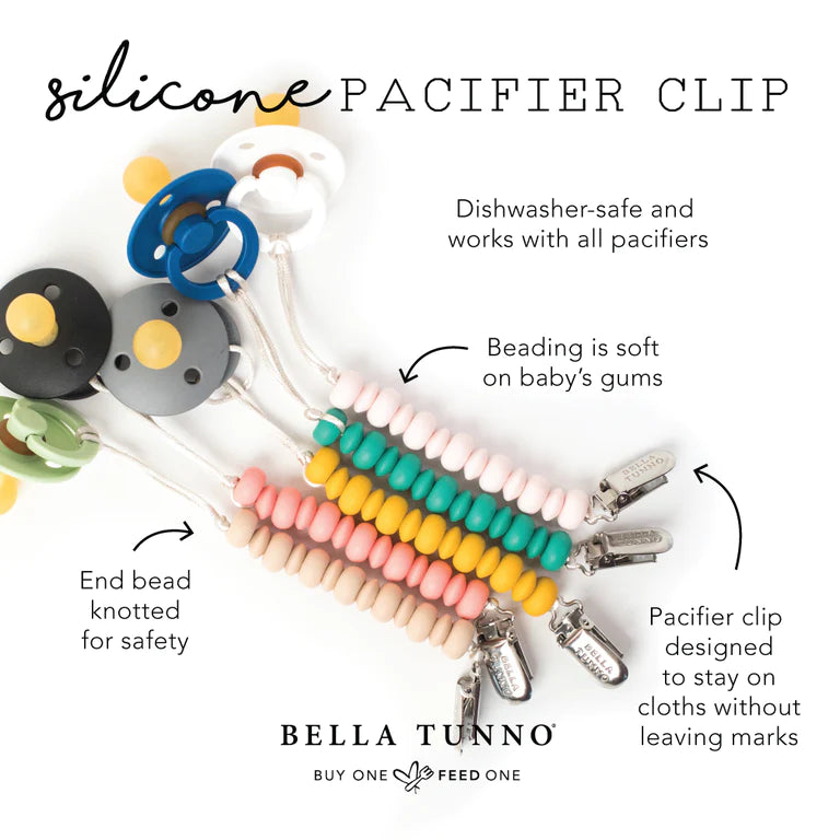 Navy Pacifier Clip - Bella Tunno