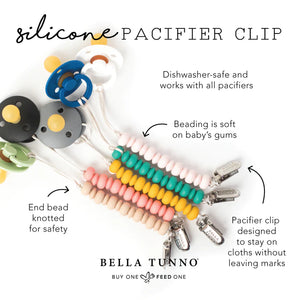Navy Pacifier Clip - Bella Tunno