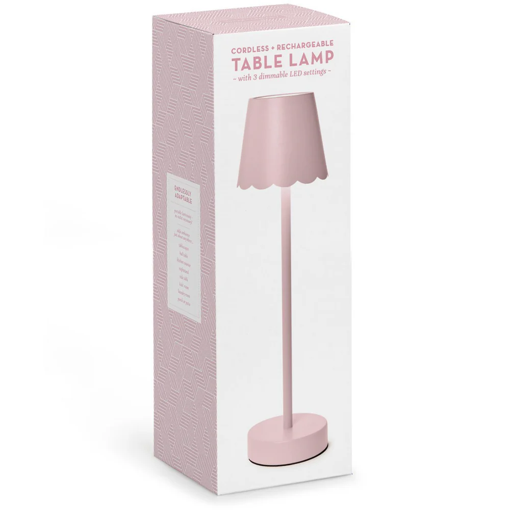 Pink Cordless & Rechargeable Table Lamp
