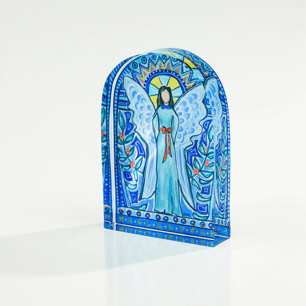Blue Stained Glass Acrylic Angel | Lauren Dunn