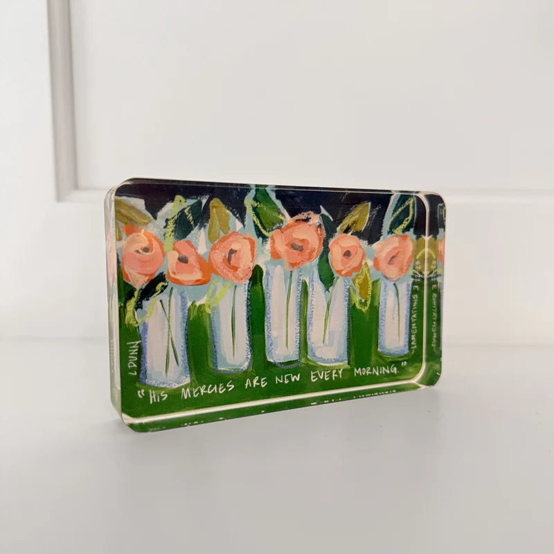 Lamentations 3:22-23 Acrylic Scripture Block | Lauren Dunn