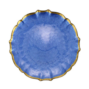 Baroque Cobalt Glass Dinner Plate