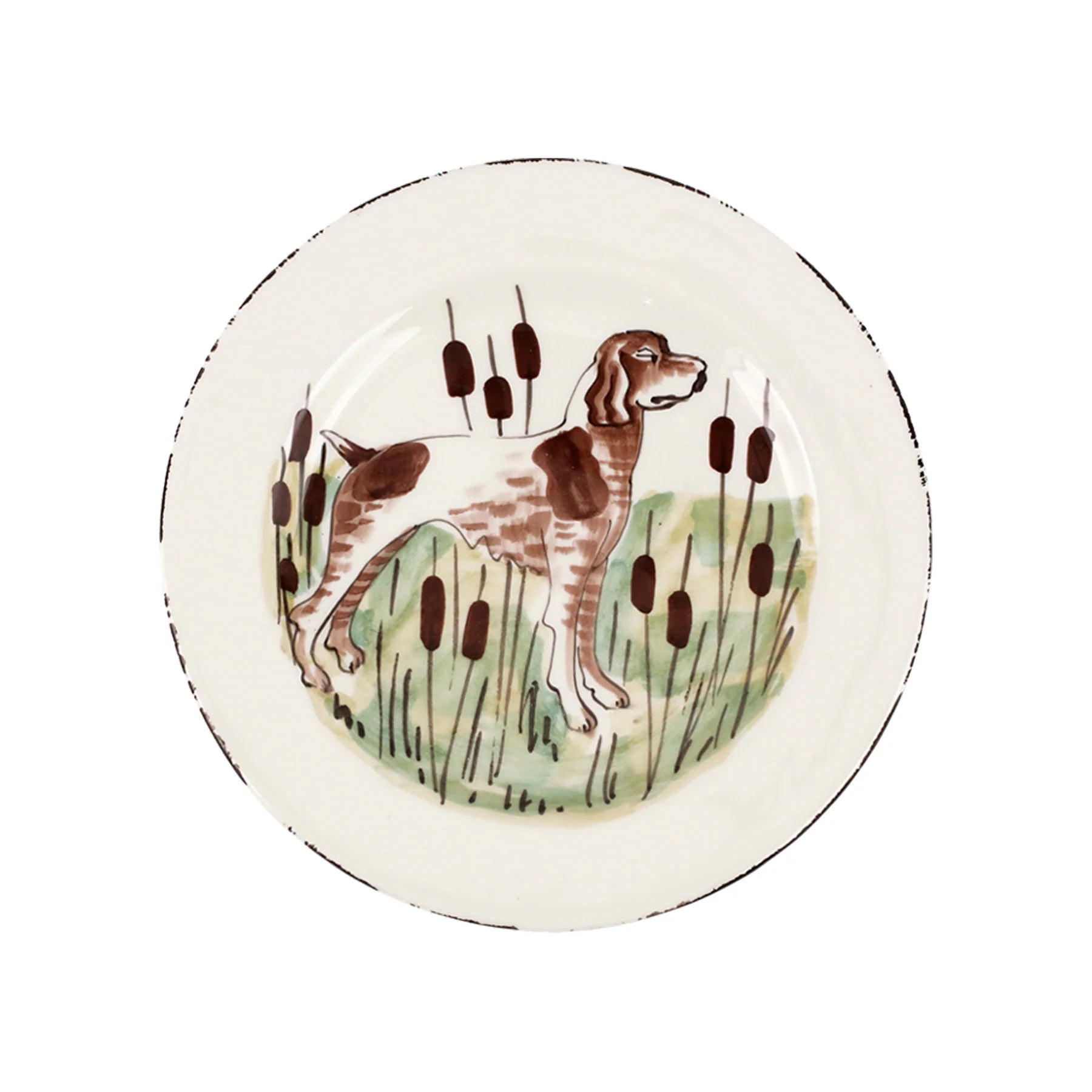 Vietri Wildlife Spaniel Dinner Plate