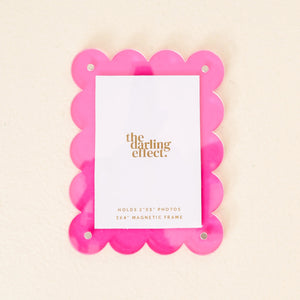 Mini Acrylic Frame Magnet- Hot Pink