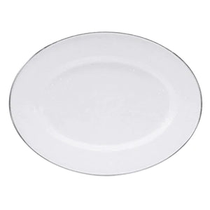 Golden Rabbit White Oval Platter