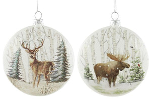 Flat Disc Deer Ornament