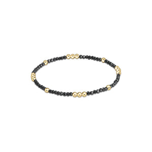 Worthy Pattern 2mm Bead Bracelet- Faceted Hematite