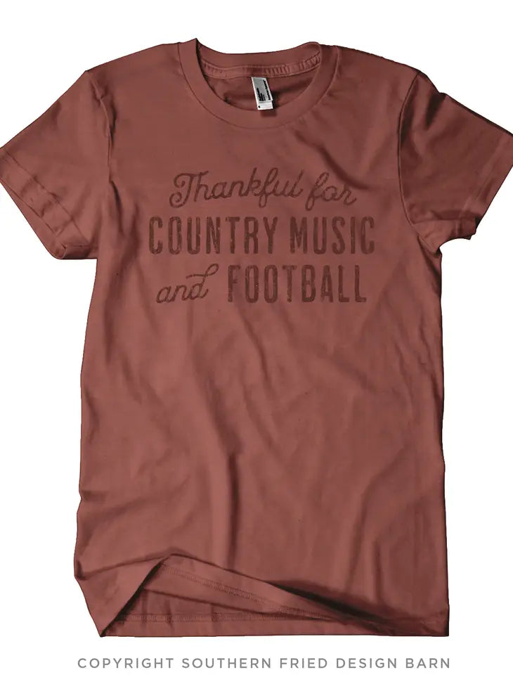 Thankful For Country Music and Football - Shirt