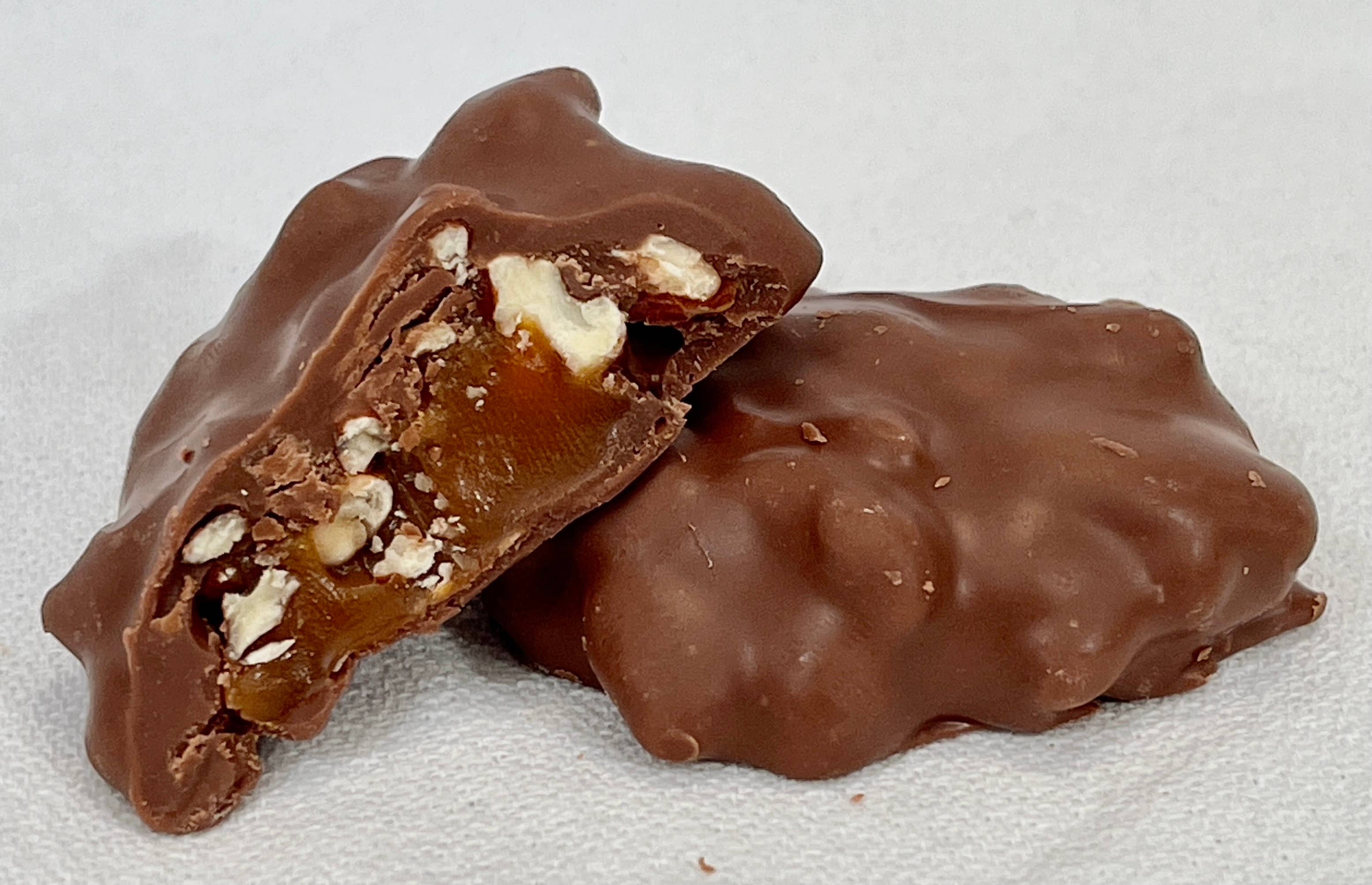 Milk Chocolate Pecan Caramel Clusters