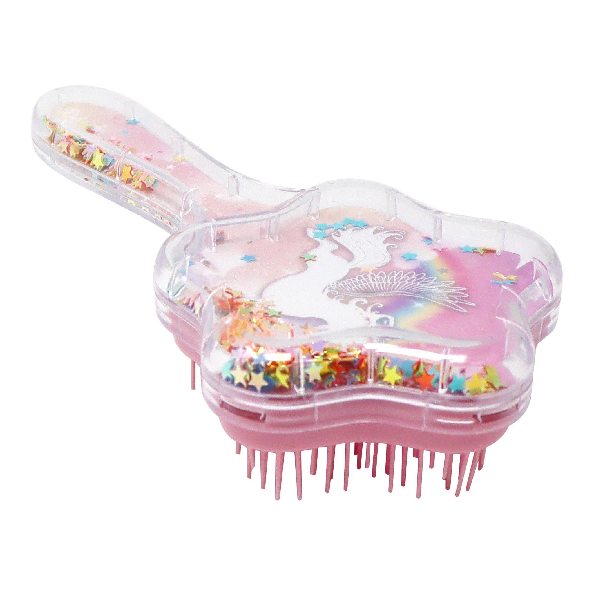 Unicorn & Vibrant Vacation Holographic Glitter Hairbrush