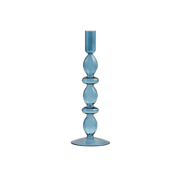 Tinted Glass Tapered Candle Holders