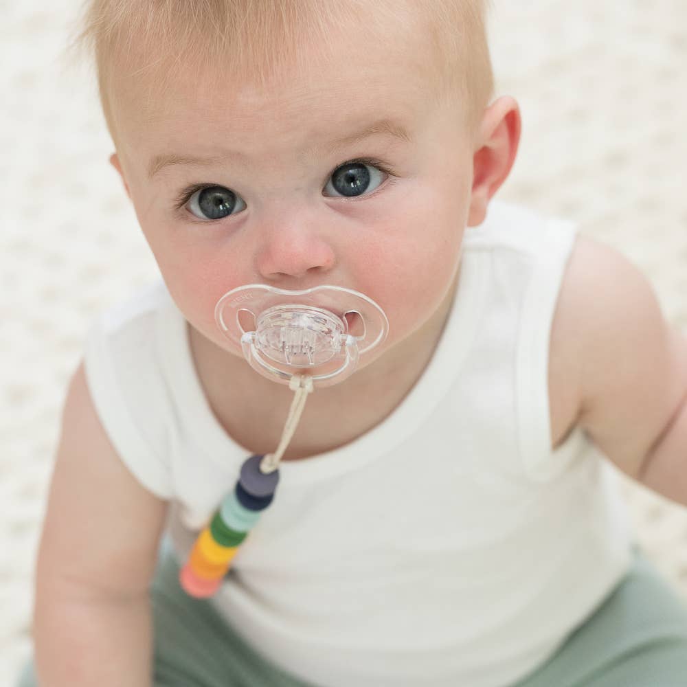 Rainbow Multi Pacifier Clip