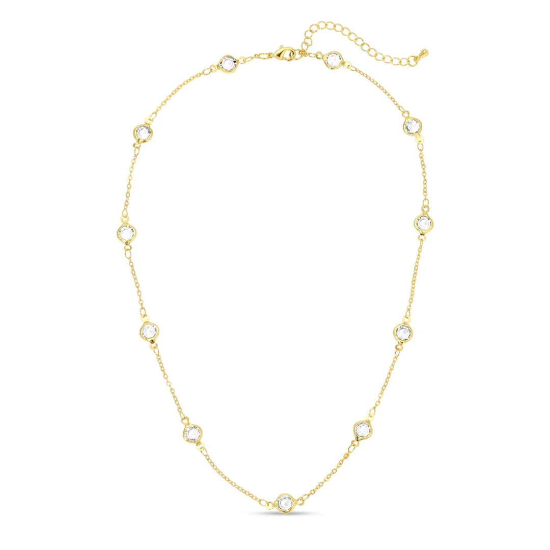 Framed Crystal Accented Collar Necklace | Splendid Iris