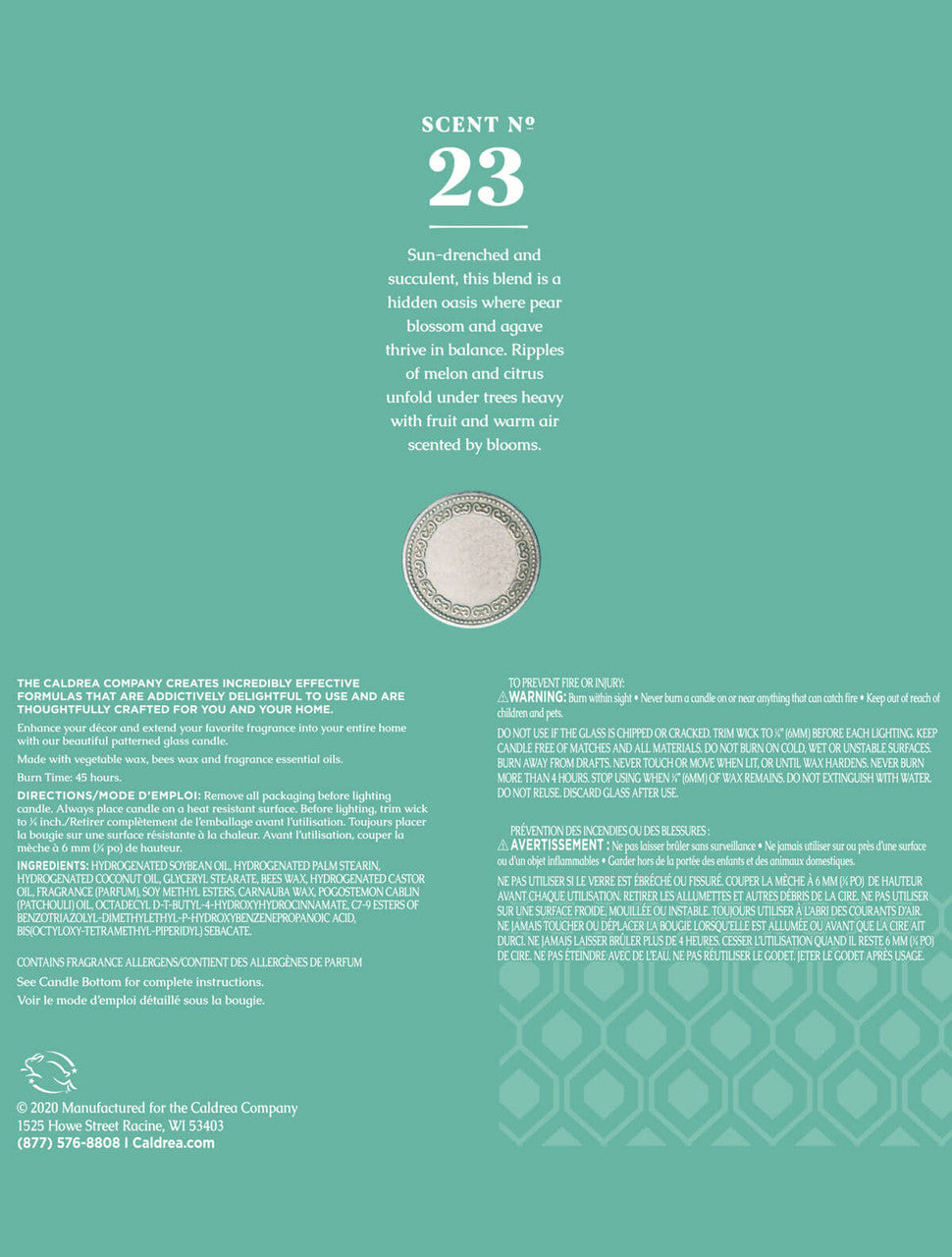 Pear Blossom Agave Candle