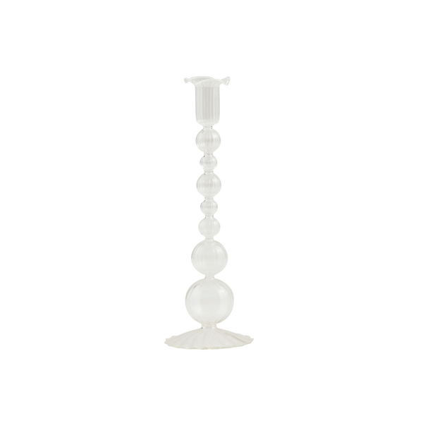 Tinted Glass Tapered Candle Holders