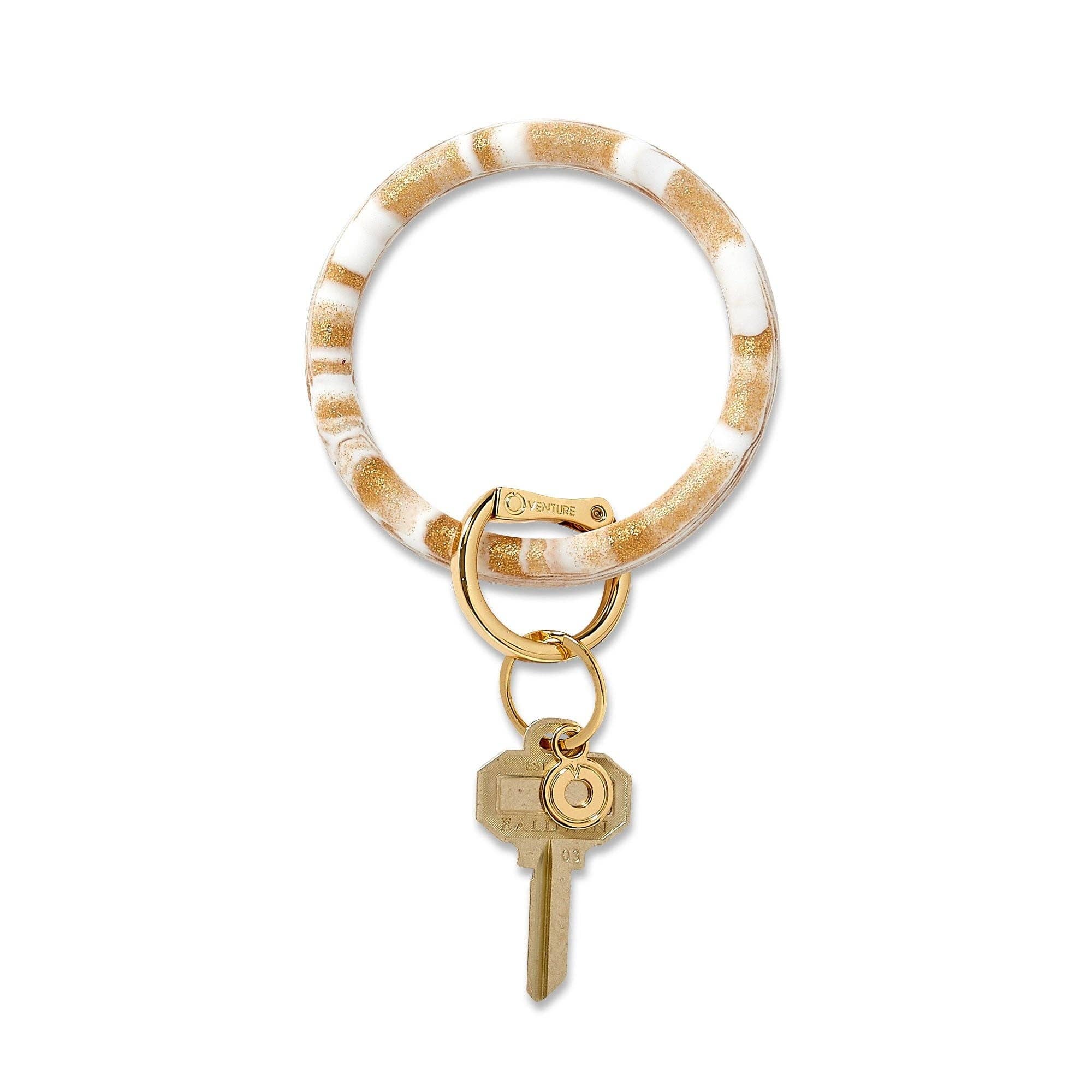 Silicone Big O® Key Ring - Gold Rush Marble | Oventure
