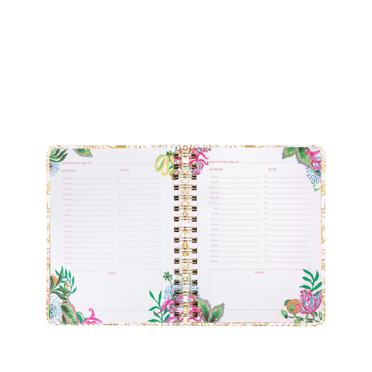 Lilly Pulitzer To Do Planner, Gold Metallic Dandy Lions