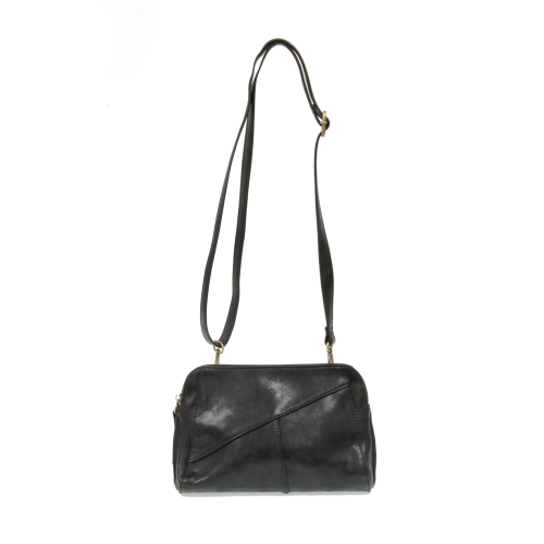 Black Gigi Crossbody With Woven Wrist Strap