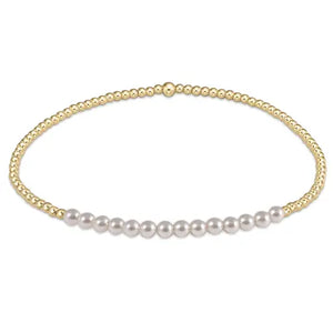 Egirl Gold Bliss 2mm Bead Bracelet- Pearl